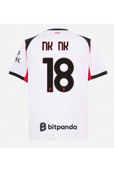 AC Milan Christopher Nkunku #18 Jalkapallovaatteet Vieraspaita 2025-26 Lyhythihainen AC Milan Christopher Nkunku #18 Jalkapallovaatteet Vieraspaita 2025-26 Lyhythihainen